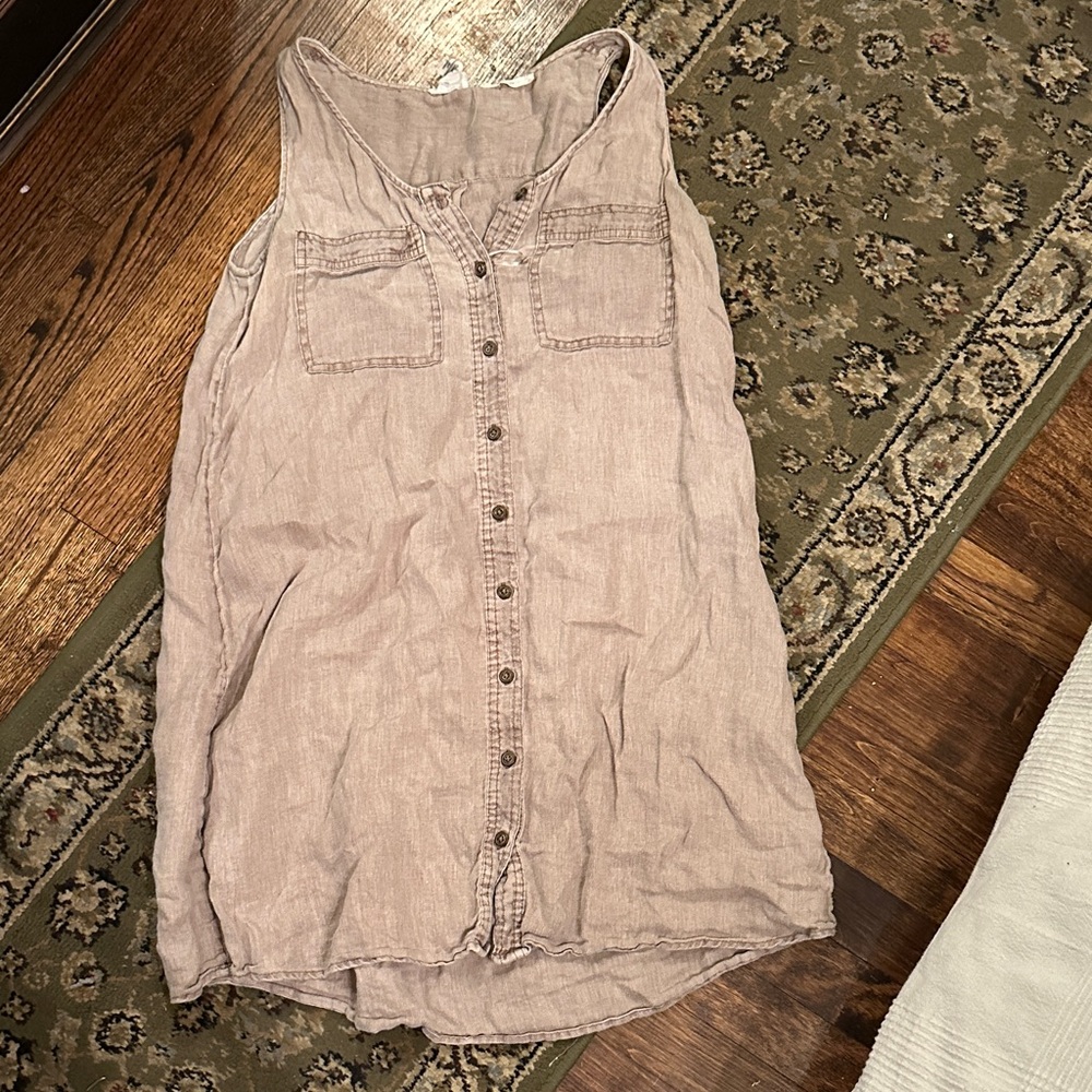 Nicole Miller Tan Sleeveless Dress